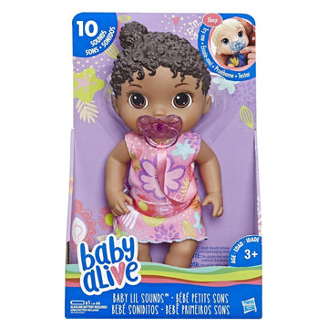 BABY ALIVE Baby Lil Sounds: Interactive Black Hair Baby Doll - 0