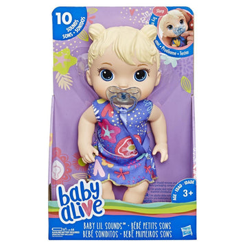 BABY ALIVE Baby Lil Sounds: Interactive Blond Hair Baby Doll - 0