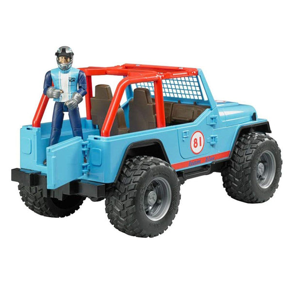 BRUDER Jeep Cross Country Racer in Blue With Driver