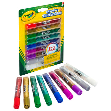 CRAYOLA Bold Washable Glitter Glue 9 ct.