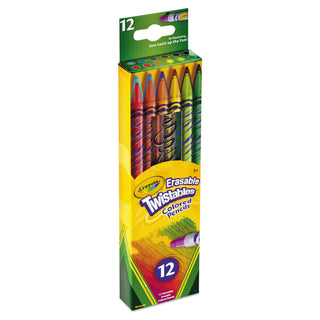 CRAYOLA Erasable Twistable Coloured Pencils 12