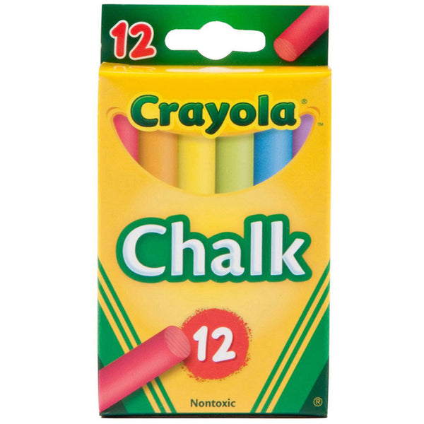 CRAYOLA Multi-Colored Children's Chalk 12 ct.
