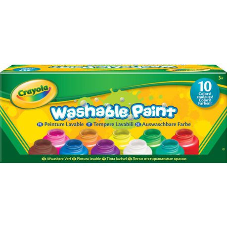 CRAYOLA Washable Paint (10 x 59ml Bottles)