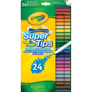 CRAYOLA Washable Super Tips Markers 24