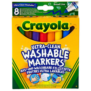 CRAYOLA Washable Ultra Clean Broad line Markers 8