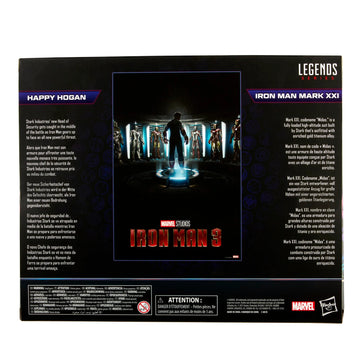 Marvel Legends Series Happy Hogan & Iron Man Mark XXI Collectible Action Figures - 0