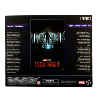 Marvel Legends Series Happy Hogan & Iron Man Mark XXI Collectible Action Figures
