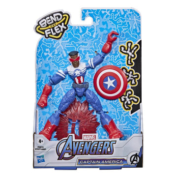 Marvel Avengers Bend And Flex Flexible Captain America Action Figure F0971 - 0