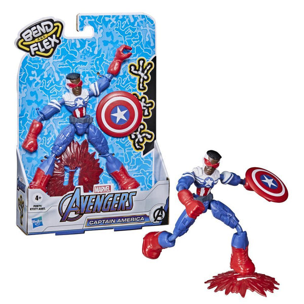 Marvel Avengers Bend And Flex Flexible Captain America Action Figure F0971