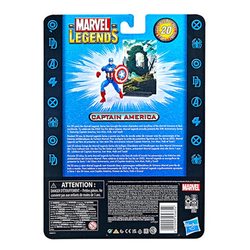 Marvel Legends Series 20th Anniversary Captain America Collectible Action Figure - 0