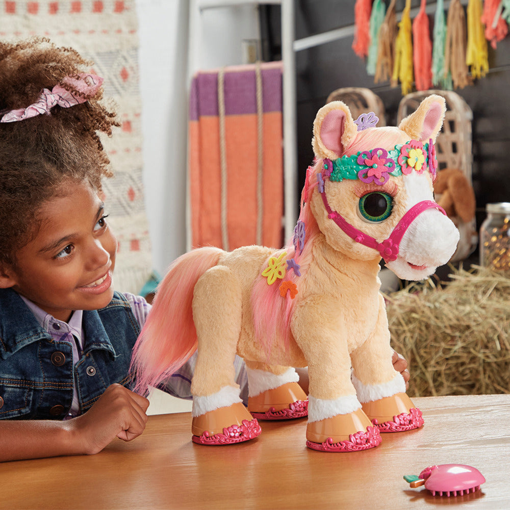furReal Cinnamon, My Stylin’ Pony Toy; 14-Inch Electronic Pet Toy