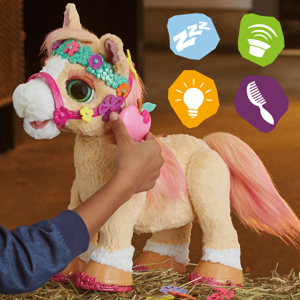 FurReal Cinnamon, My Stylin' Pony Toy, 14-Inch Electronic Pets, 80+ Sounds  & Reactions, 26 Accessories, Interactive Toys for 4 Year Old Girls and Boys