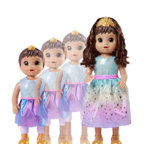 BABY ALIVE Princess Ellie Grows Up!, 18-Inch Growing Talking Baby Doll with Brown Hair
