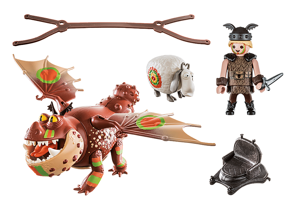 PLAYMOBIL DRAGONS Dragon Racing: Fishlegs and Meatlug