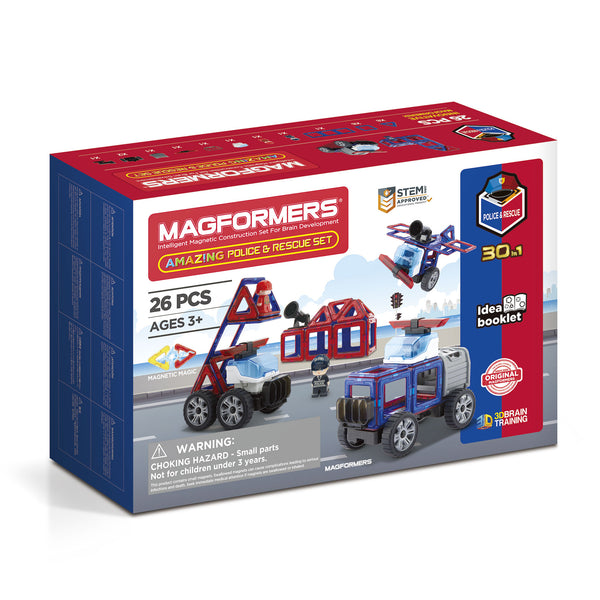 MAGFORMERS Amazing Police And Rescue Set 26 Pcs 717001