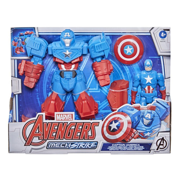 Marvel Avengers Mech Strike 8-inch Action Figure Ultimate Mech Suit CAPTAIN AMERICA