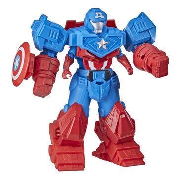 Marvel Avengers Mech Strike 8-inch Action Figure Ultimate Mech Suit CAPTAIN AMERICA - 0