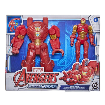 Marvel Avengers Mech Strike 8-inch Action Figure Ultimate Mech Suit IRON MAN - 0