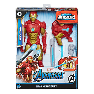 Marvel Avengers Titan Hero Series Blast Gear IRON MAN Action Figure - 0
