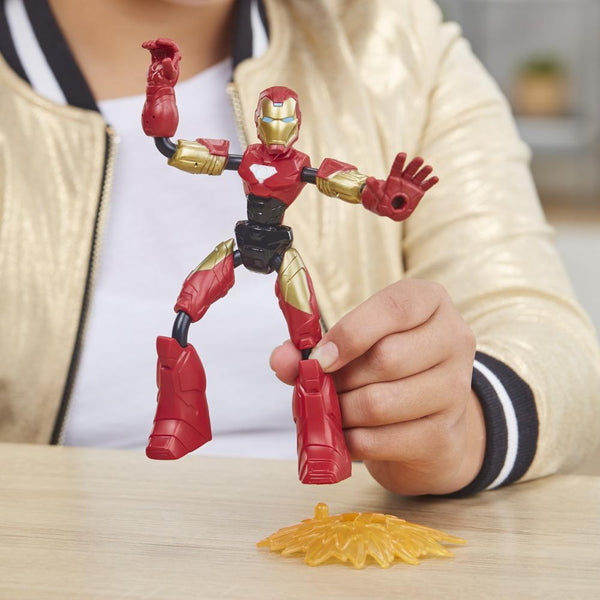 Marvel Bend And Flex Flex Rider Iron Man Action Figure Toy