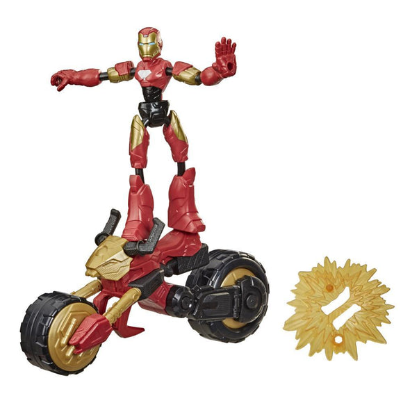Marvel Bend And Flex Flex Rider Iron Man Action Figure Toy