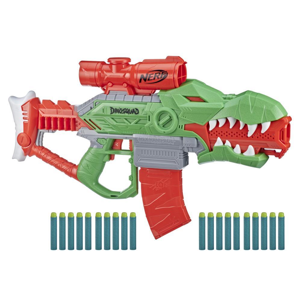 NERF DinoSquad Rex-Rampage Motorized Dart Blaster | Import A Toy