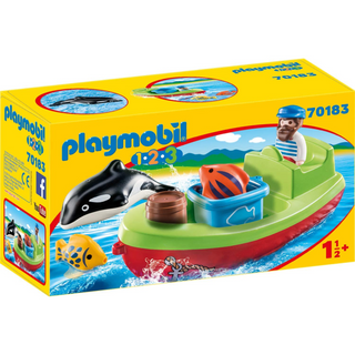 PLAYMOBIL 1.2.3 Fisherman with Boat 70183