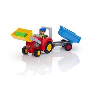 PLAYMOBIL 1.2.3 Tractor with Trailer 6964 - 0