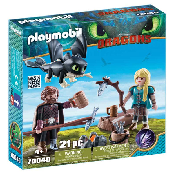 PLAYMOBIL Dragons Hiccup and Astrid with Baby Dragon 70040