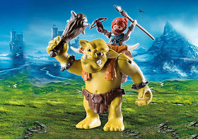 PLAYMOBIL Knights Giant Troll with Dwarf Fighter 9343 - 0