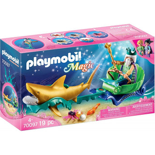 PLAYMOBIL Magic King of the Sea with Shark Carriage 70097