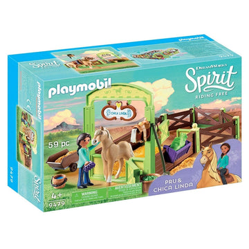 PLAYMOBIL Pru & Chica Linda with Horse Stall 9479