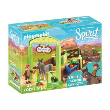 PLAYMOBIL Snips and Señor Carrots with Horse Stall 70120 - 0