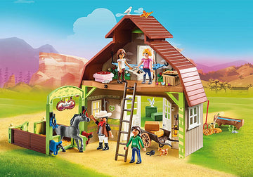 PLAYMOBIL Spirit Riding Free Barn with Lucky, Pru and Abigail 70118 - 0