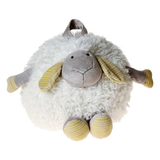 PELUCHE 33cm Fluffy Round Lamb Plush in White