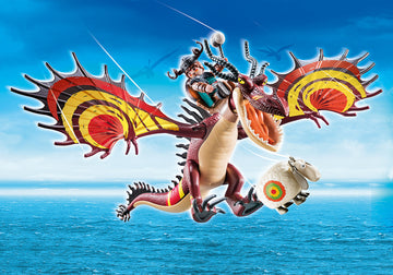 PLAYMOBIL DRAGONS Dragon Racing: Snotlout and Hookfang - 0