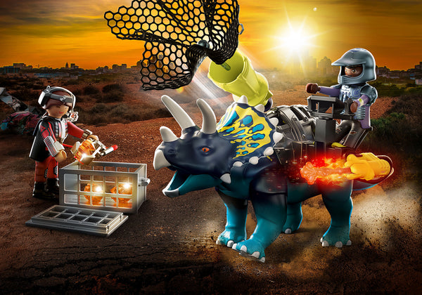 PLAYMOBIL Dino Rise Triceratops Battle for the Legendary Stones