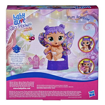 Baby Alive Glo Pixies Minis Doll, Plum Rainbow - 0