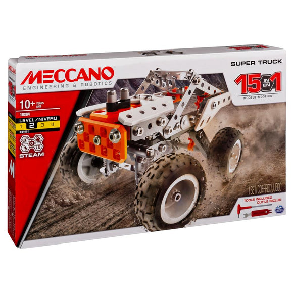 Meccano 15-in-1 Super Truck Building Kit 19204