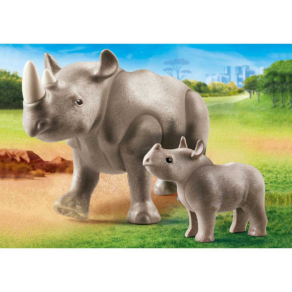 PLAYMOBIL Rhino with Calf 70357